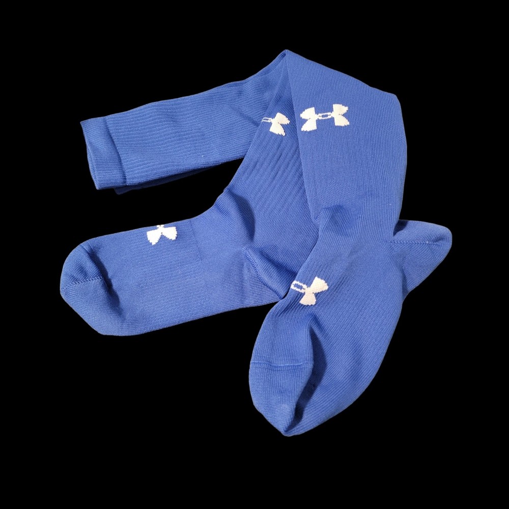 New Under Armour Unisex Royal Blue Over The Knee Soccer Sports‎ Athletic Socks - Picture 2 of 2
